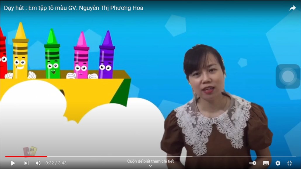 Dạy hát: Em tập tô màu - Giáo viên Nguyễn Thị Phương Hoa